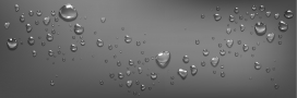 灰色背景下的雨滴