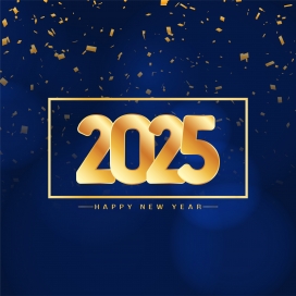 金色礼花2025字体素材