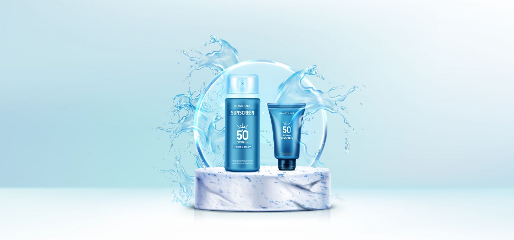 时尚男性护肤品洗面奶海报素材图片