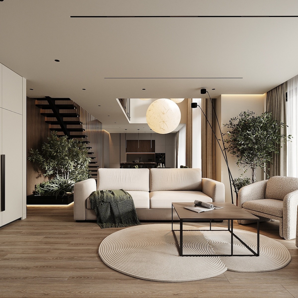 德国的现代优雅-令人惊叹的两层公寓内---酷图编号14