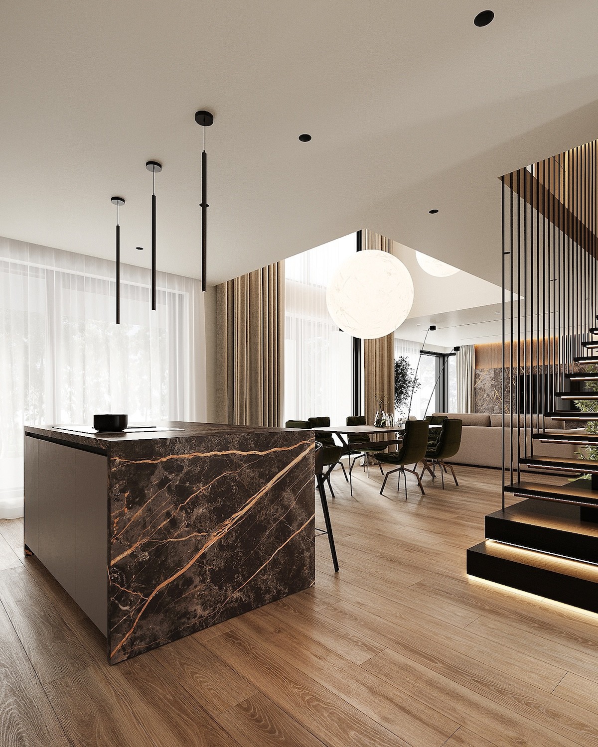 德国的现代优雅-令人惊叹的两层公寓内---酷图编号2