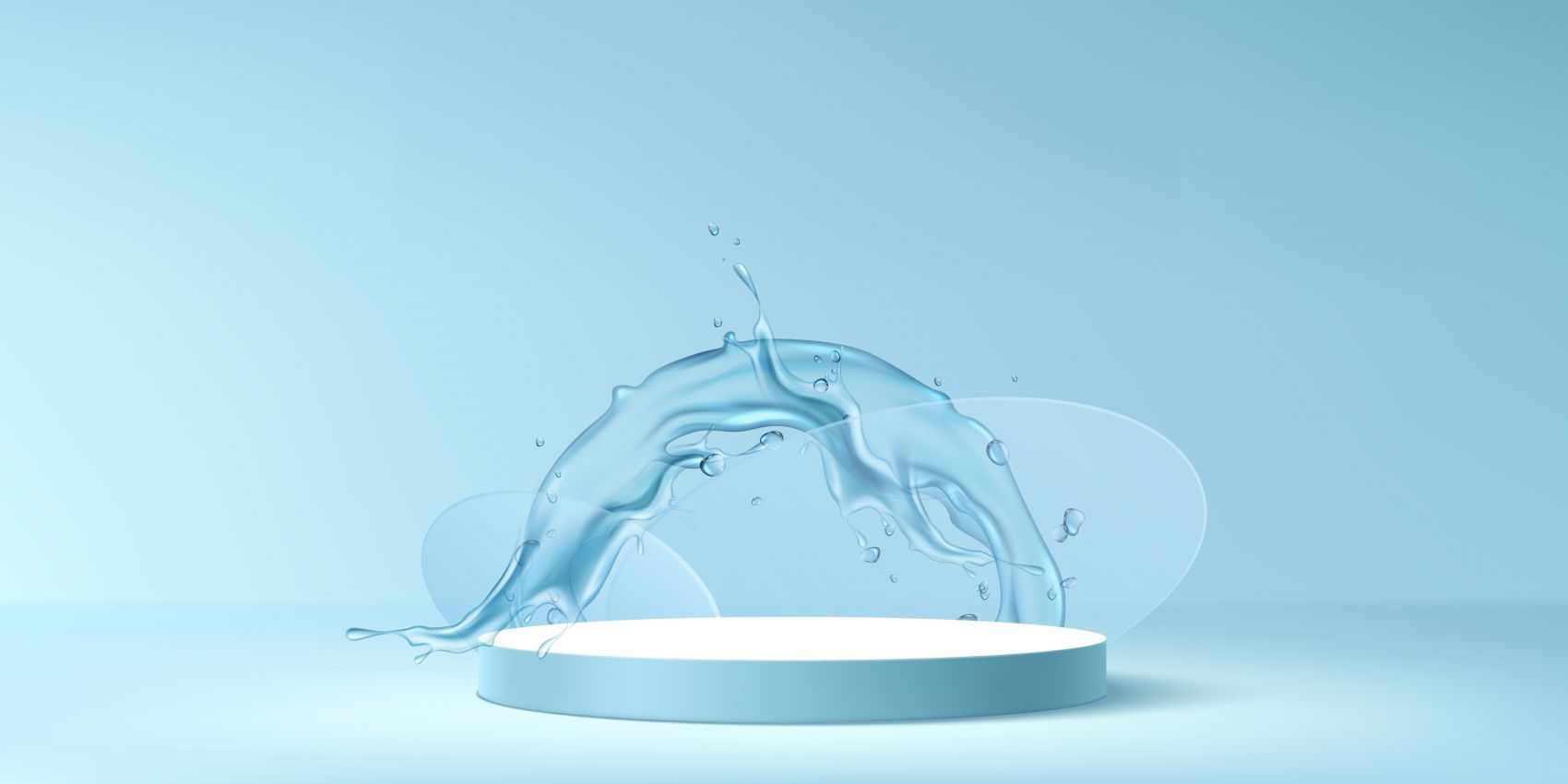 蓝色水花液体素材图片