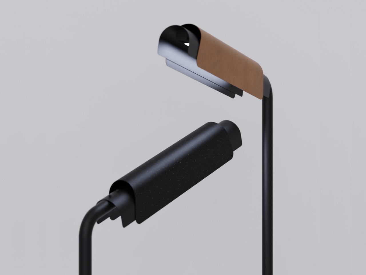 将城市大胆与舒适温暖融为一体采用再生皮革的落地灯---酷图编号6