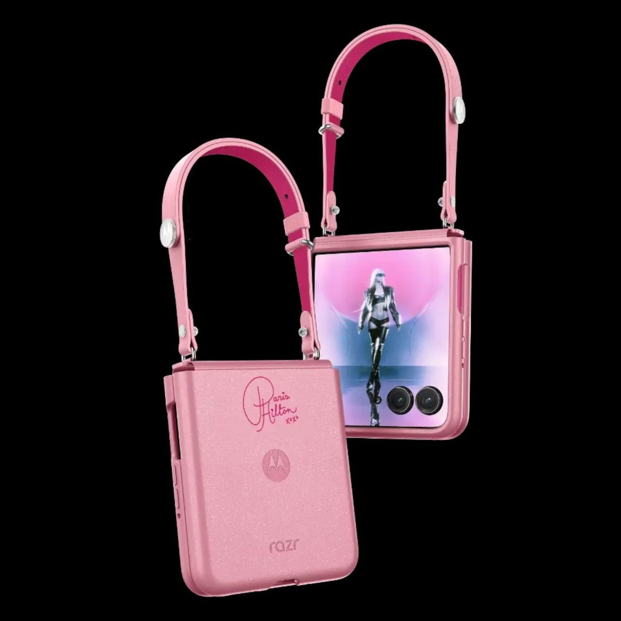 试图让艳粉色再次流行起来的摩托罗拉RAZR+折叠折屏手机---酷图编号3