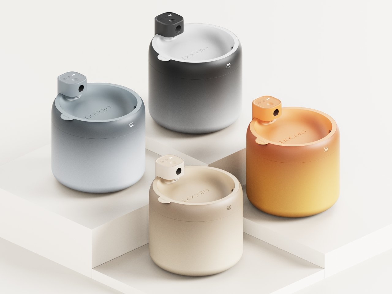 和你猫朋友一样聪明和精致的概念宠物饮水机图片