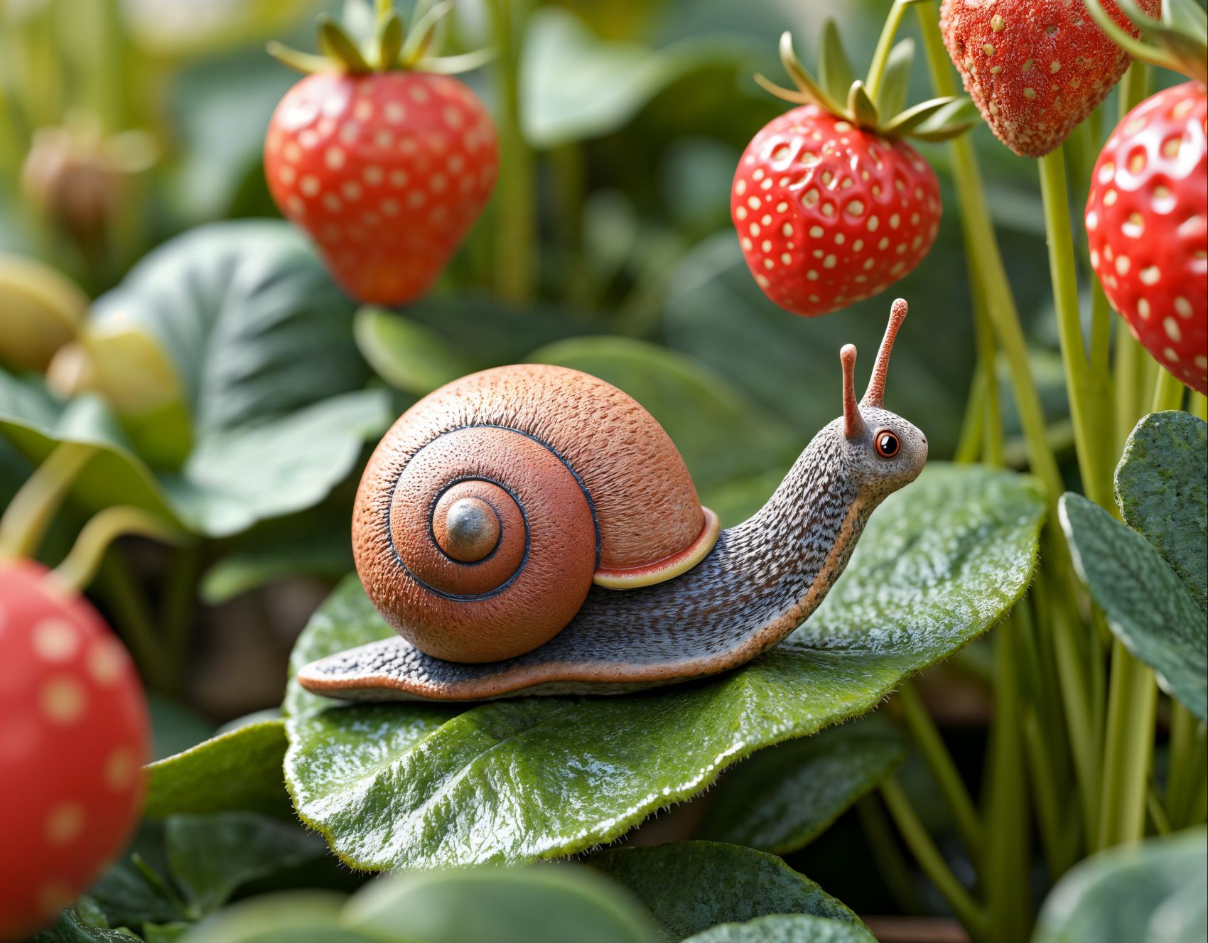 可爱的蜗牛爬虫图片
