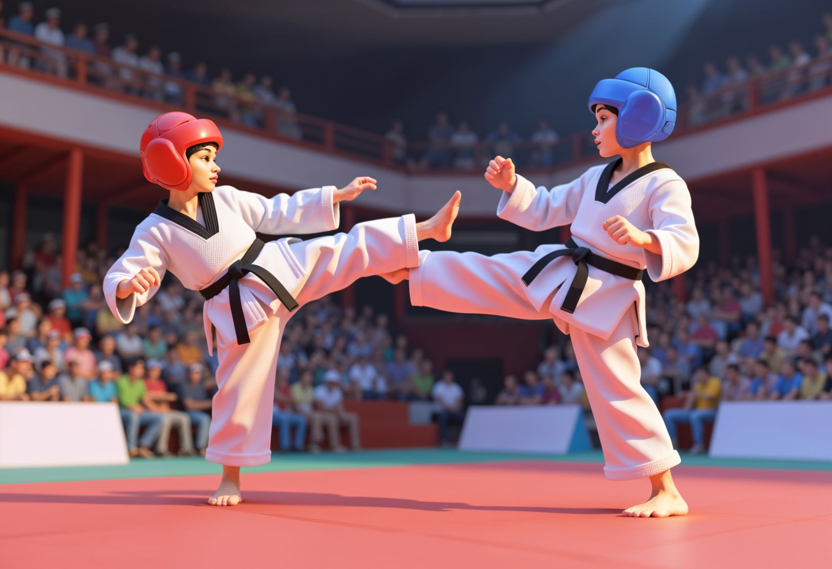 卡通拳击手搏击赛图图片