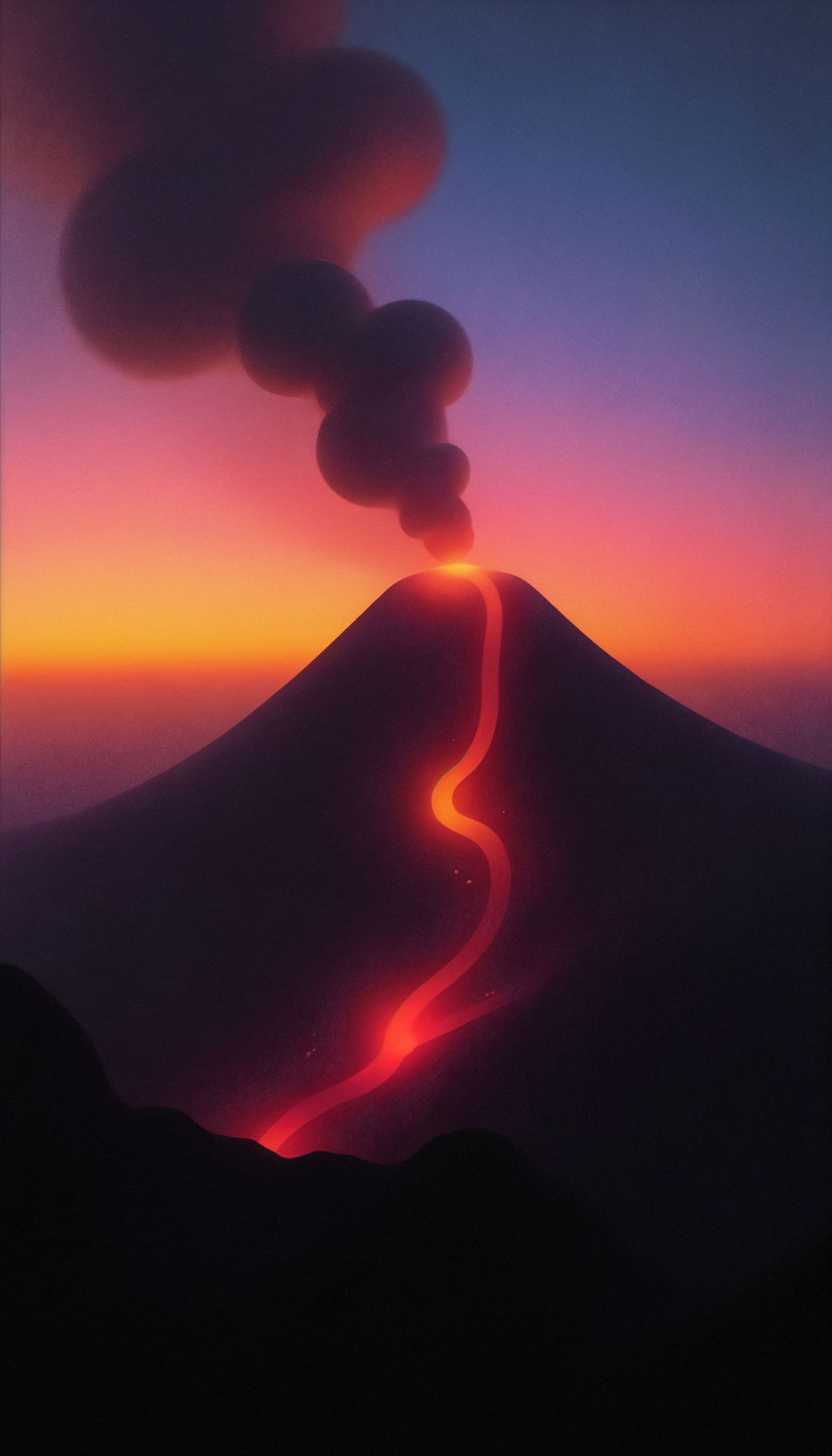 唯美的火山喷发图图片