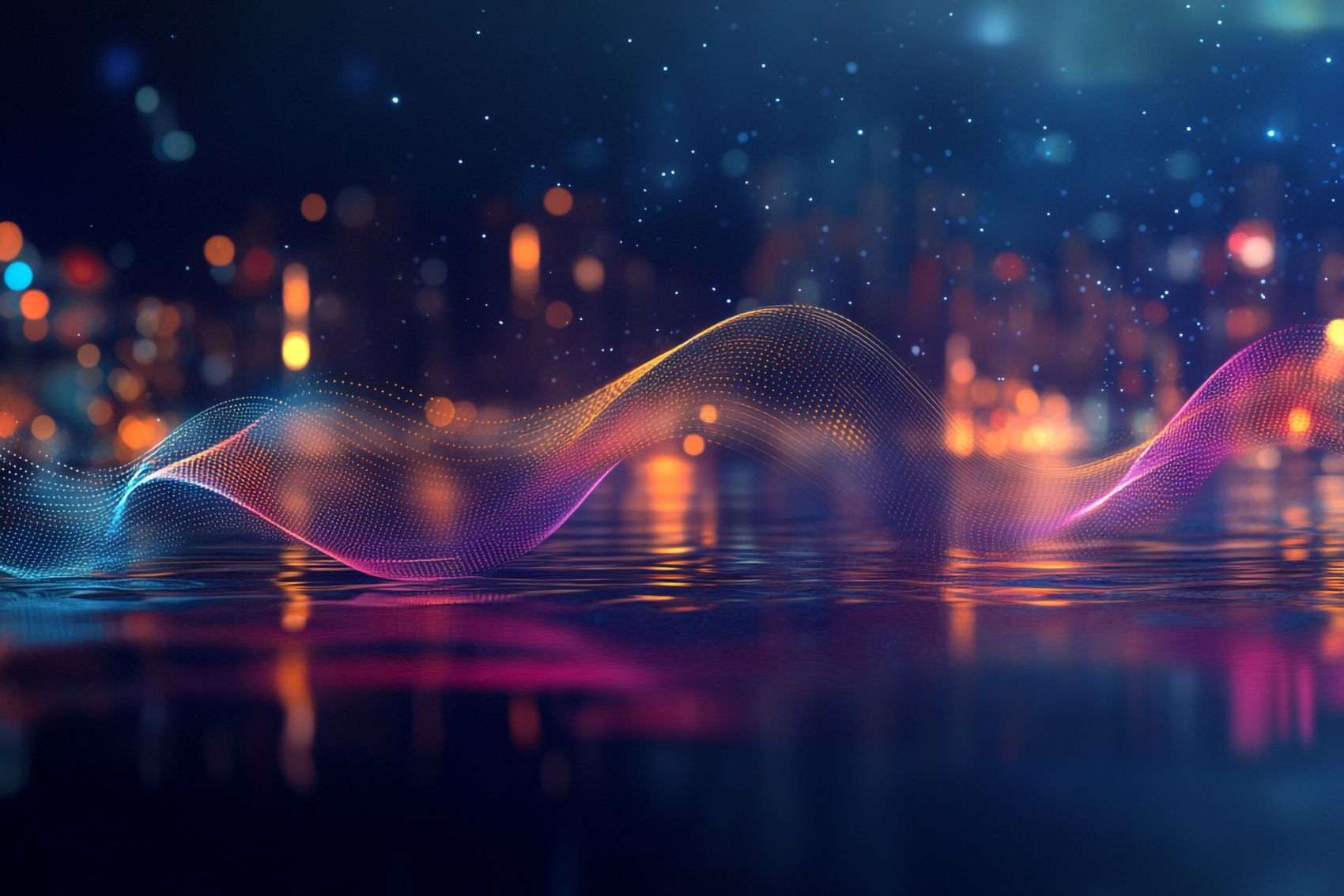 流淌的科技曲线背景图片