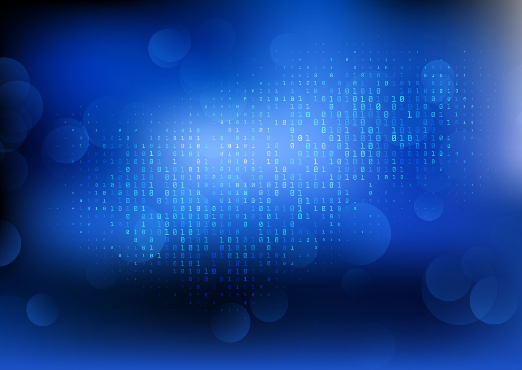 蓝色抽象二进制代码现代技术背景图片