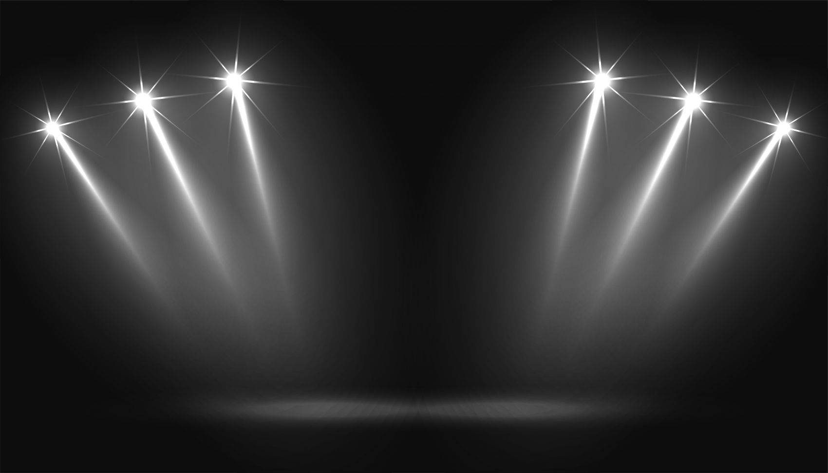 六盏舞台灯光效果矢量插画素材图片