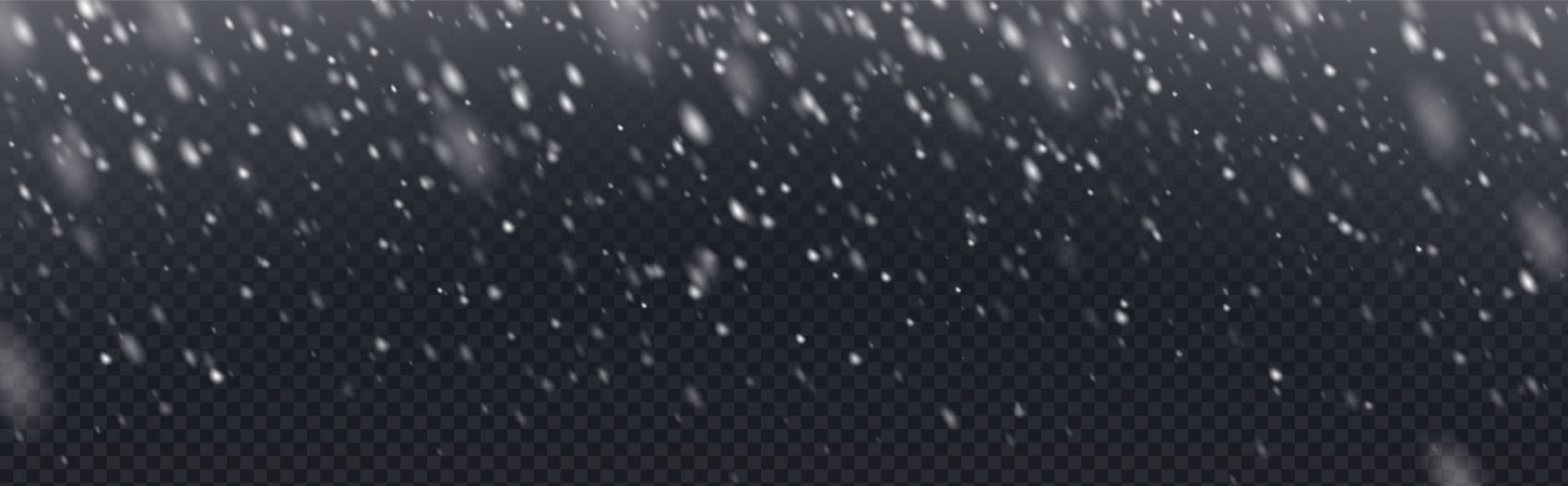 冬日雪花飘落透明背景图片