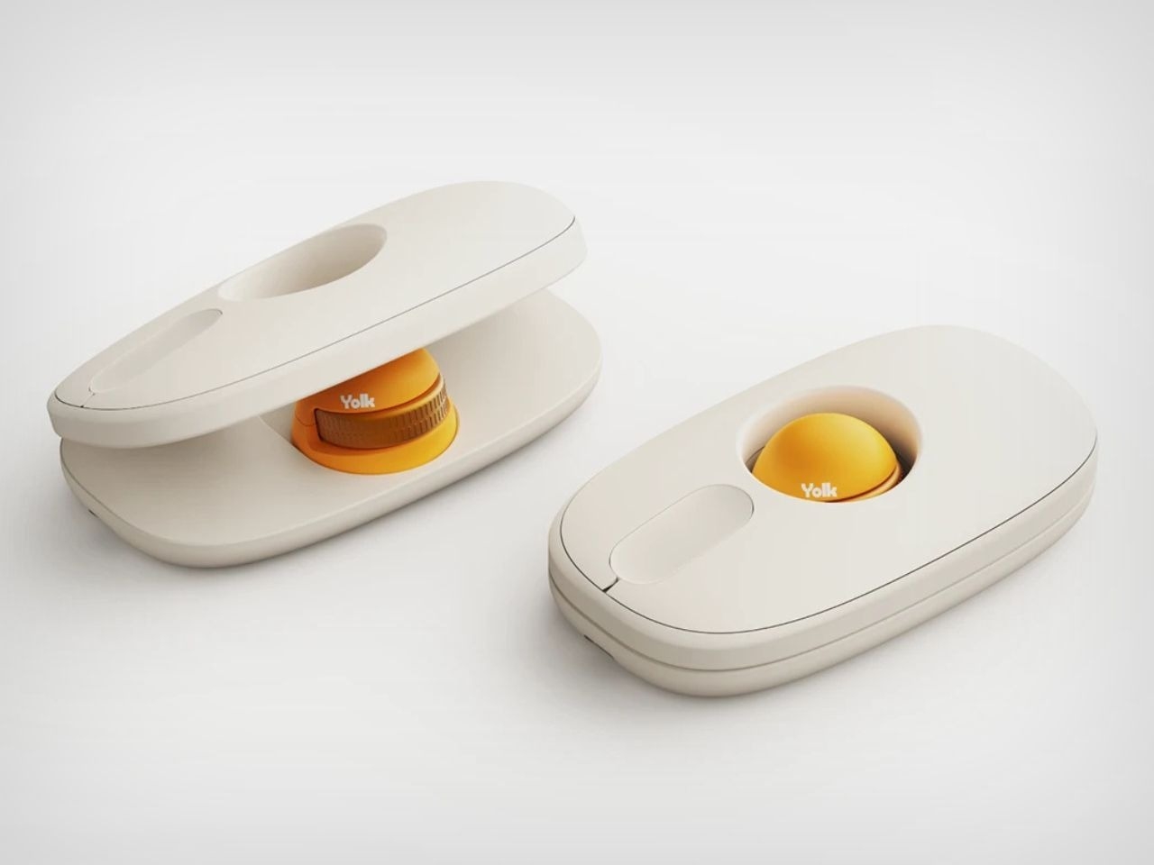 这款蛋形鼠标设计用于在规则和倾斜/垂直格式之间切换,以符合人体工程学图片