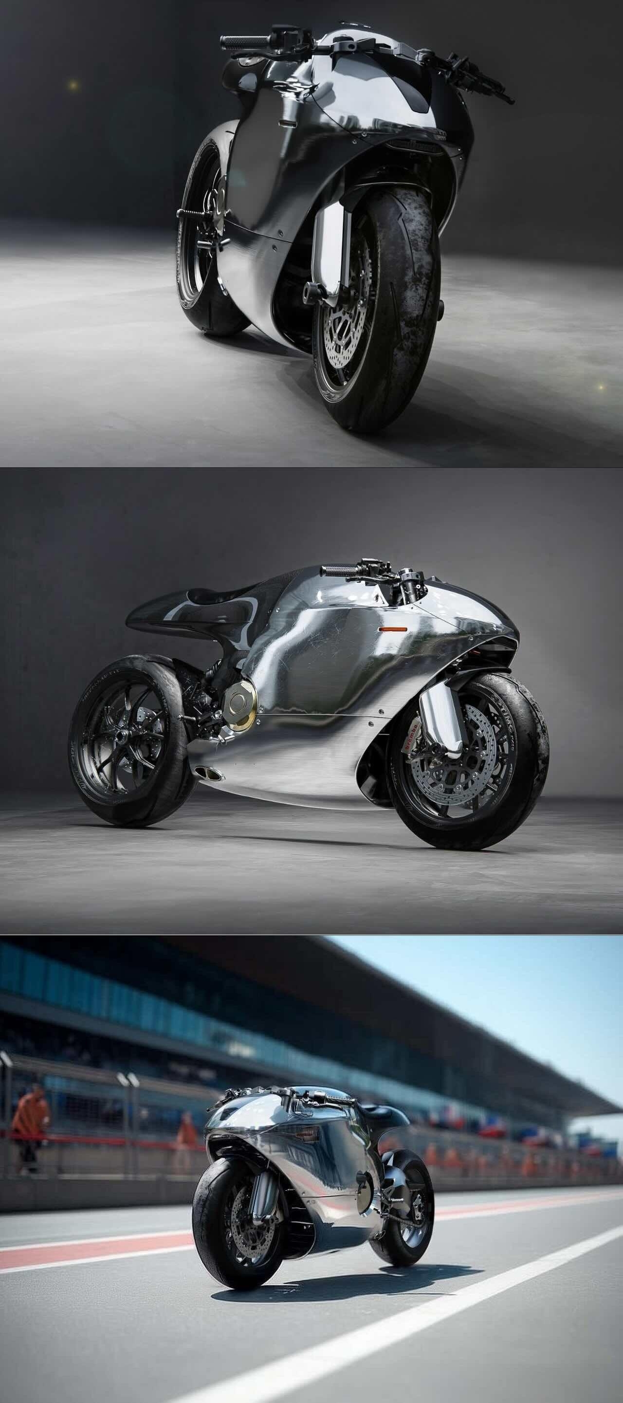 由“液态金属”制成的杜卡迪怪兽摩托车图片