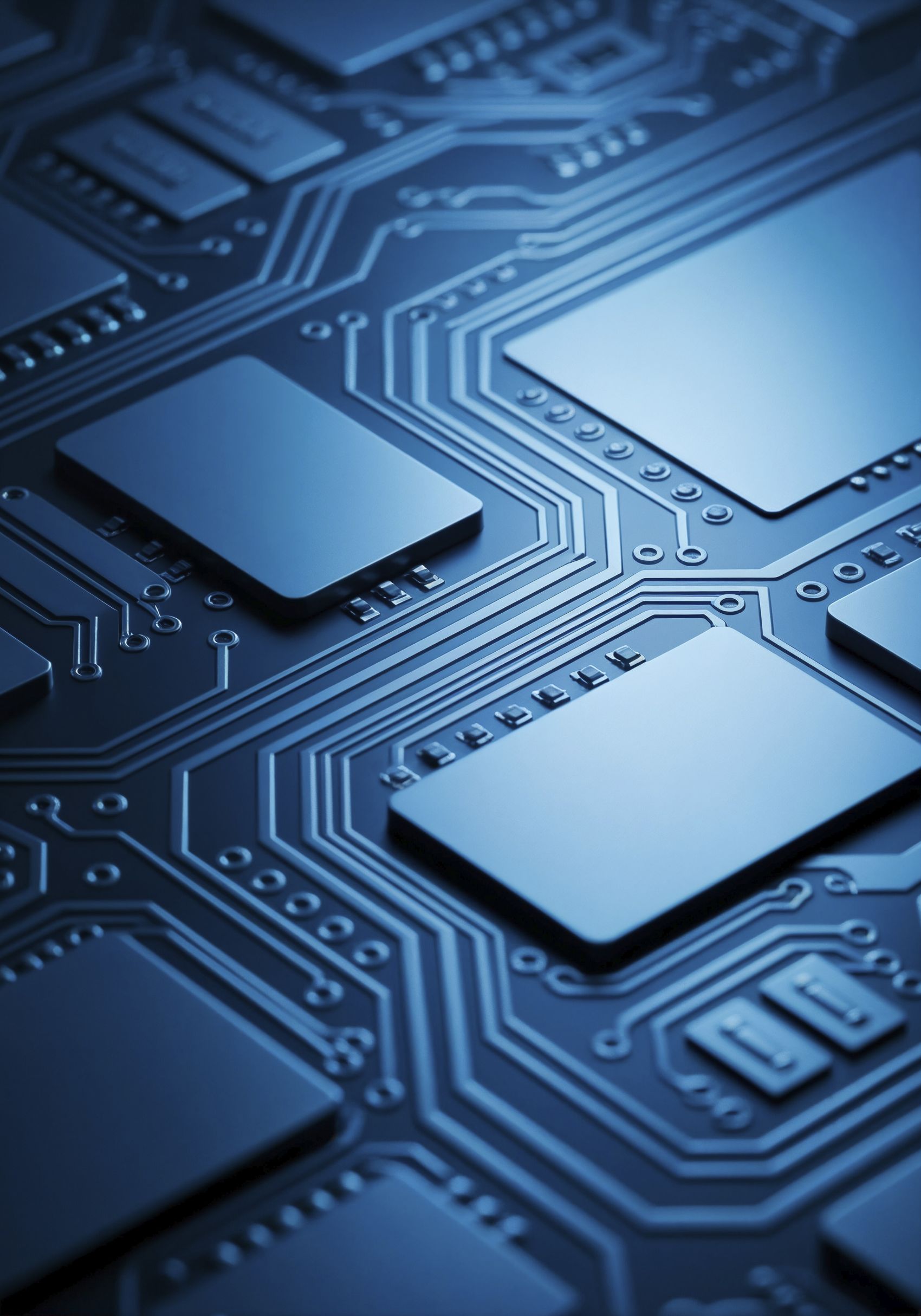 蓝色调的精密电路板图片