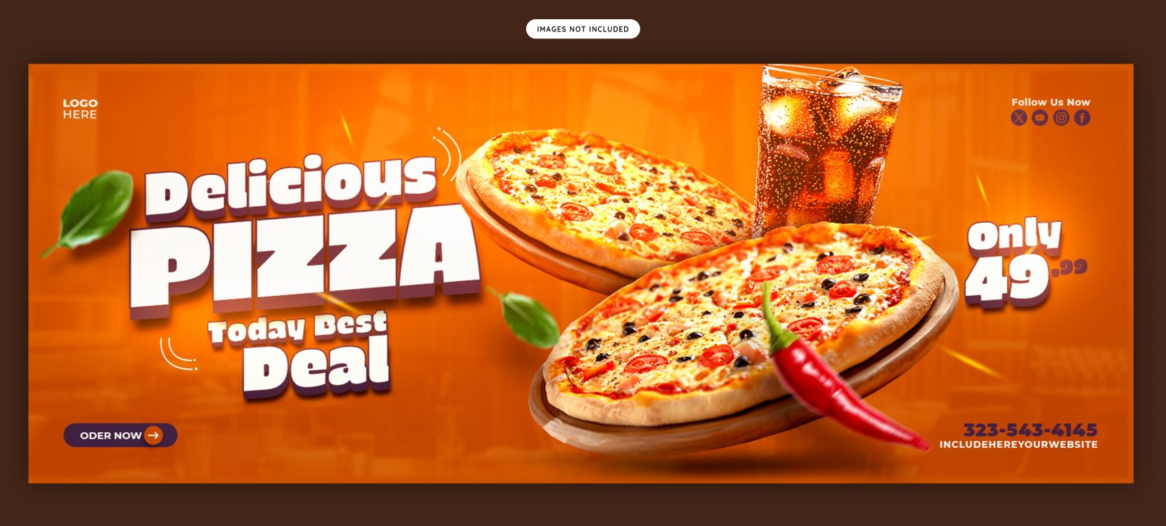 美味披萨促销广告设计图片