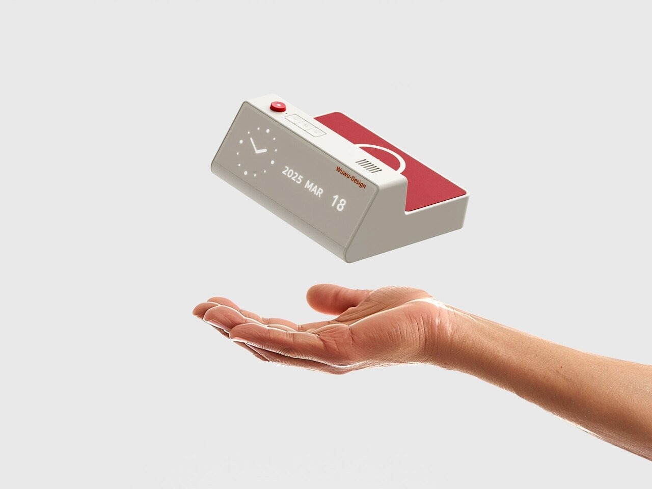 顶部隐藏着一个无线充电器受迪特尔·拉姆斯启发的台钟图片