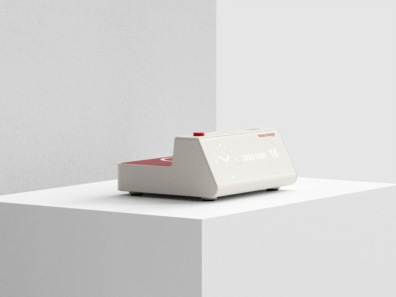 顶部隐藏着一个无线充电器受迪特尔·拉姆斯启发的台钟---酷图编号3