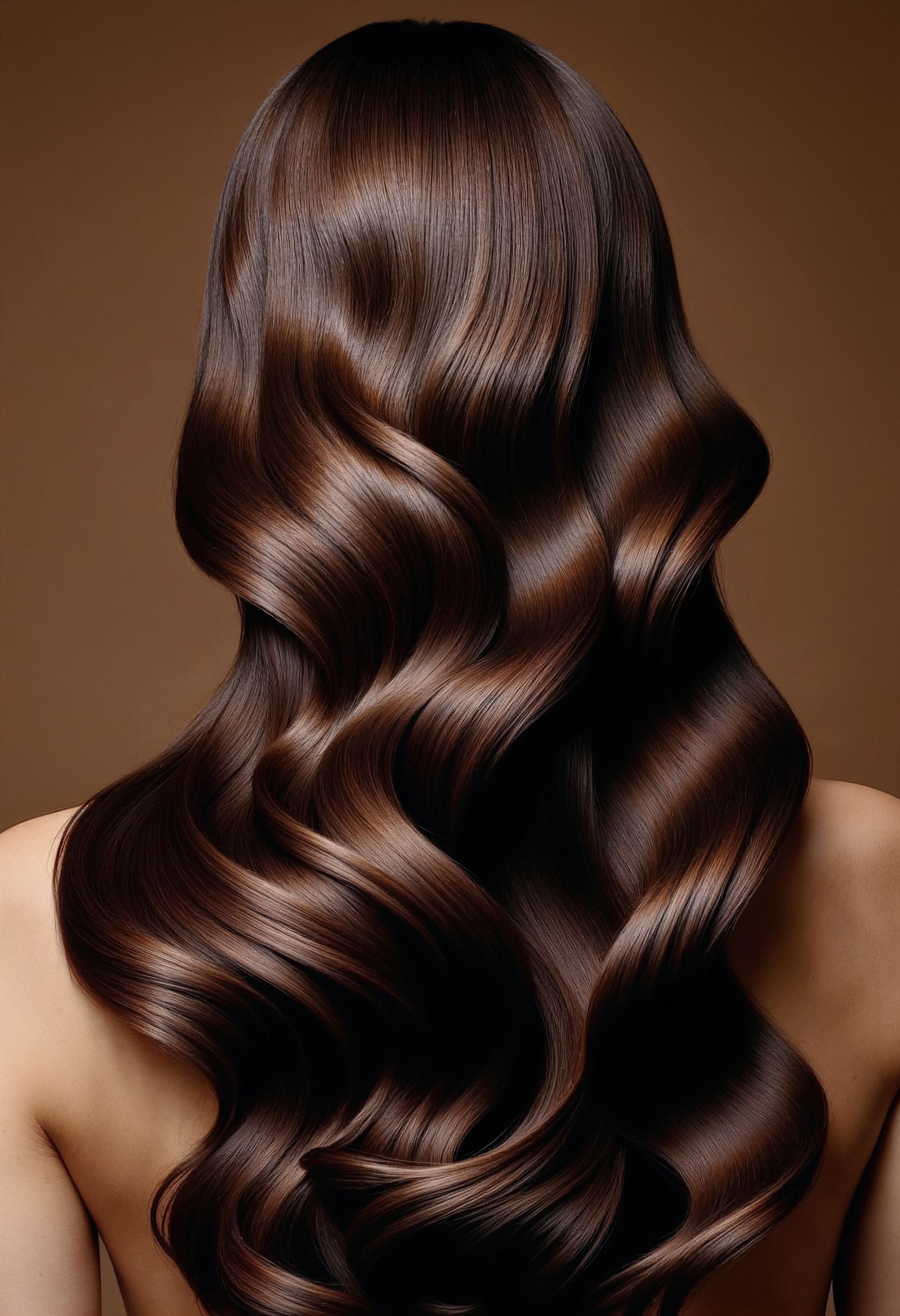 深棕大波浪长发:质感与美学的交融图片