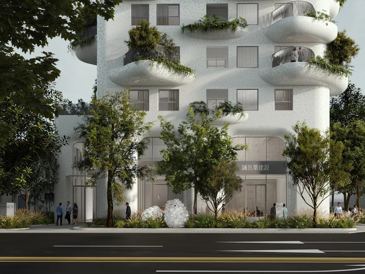 灵感来自高迪有104个绿色阳台的21层塔楼---酷图编号2