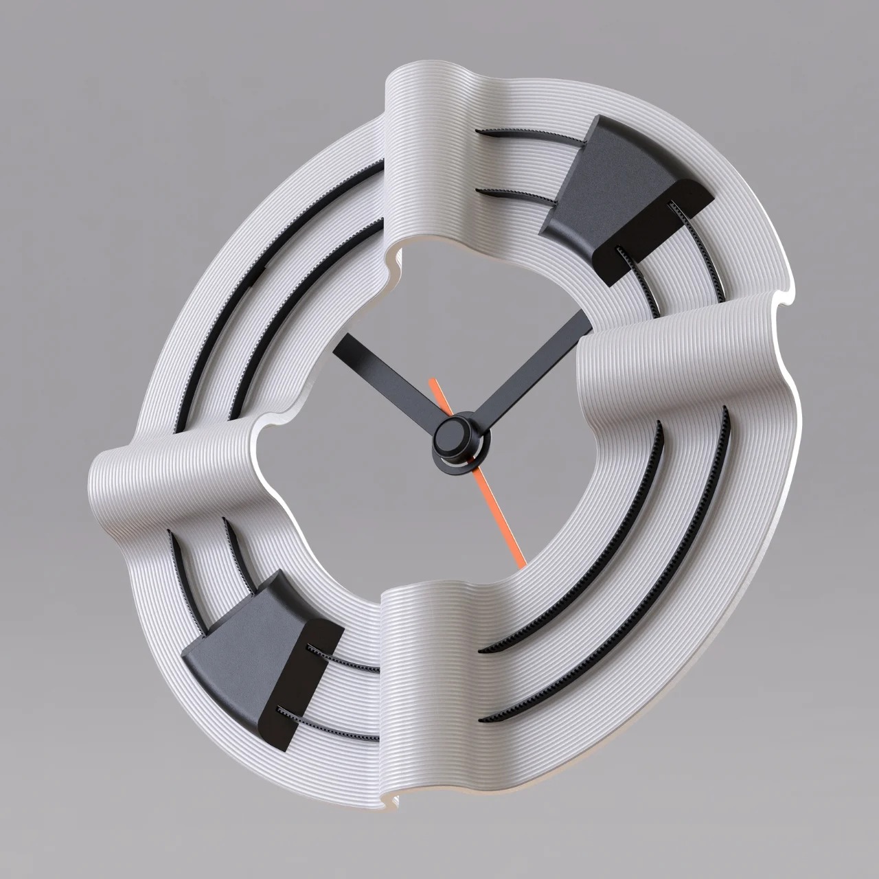 使用轨道环来报时的3D打印时钟---酷图编号4