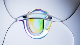 抽象透明水滴液态图