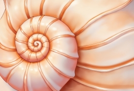 唯美的旋转海螺