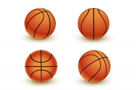 不同角度的篮球