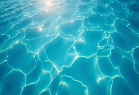 蓝色闪电纹水波