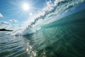 日照下的大卷浪