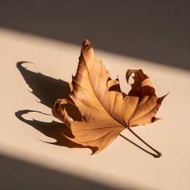 枯叶之美-光影下的自然韵致