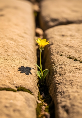 石缝间的生命绽放