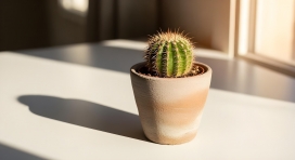 阳光里的迷你仙人掌