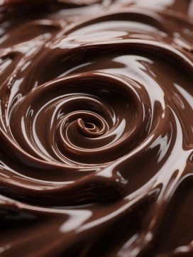 丝滑巧克力酱的诱人旋纹