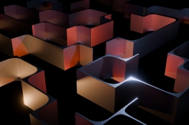 光影交织的立体几何迷宫