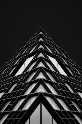 黑白几何感建筑立面