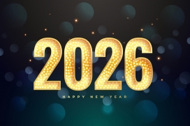 钻石金2026跨年立体字素材