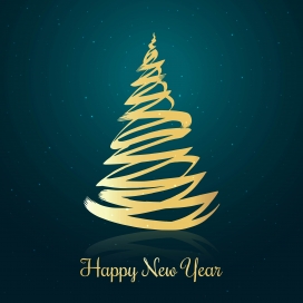 鎏金旋纹圣诞树：深幽星幕下的新年主题设计