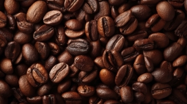 深焙咖啡豆 质感肌理特写