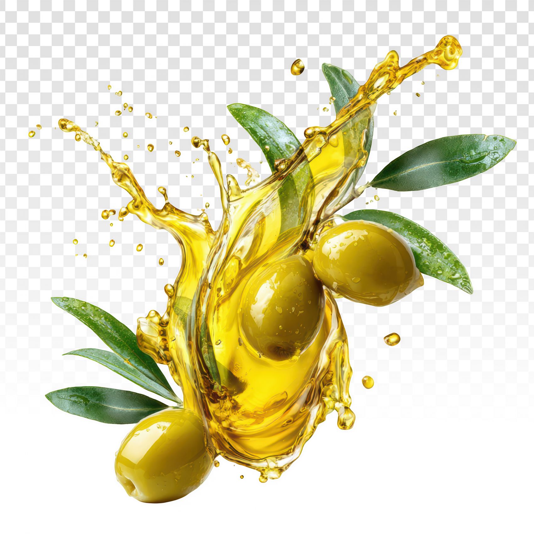 金漾翠实 - 橄榄油飞溅的鲜活质感视觉呈现图片