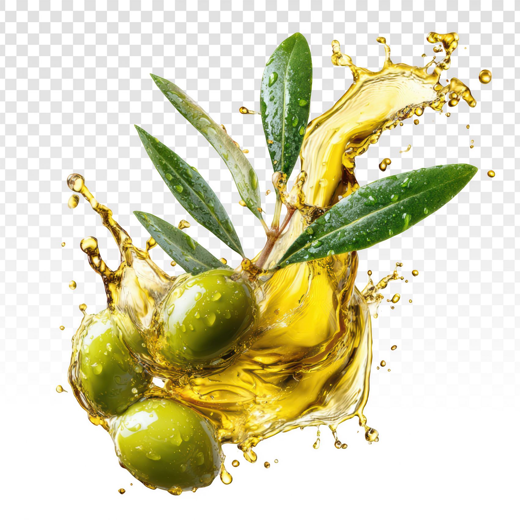 翠实金波 - 青橄榄与橄榄油的鲜活碰撞图片