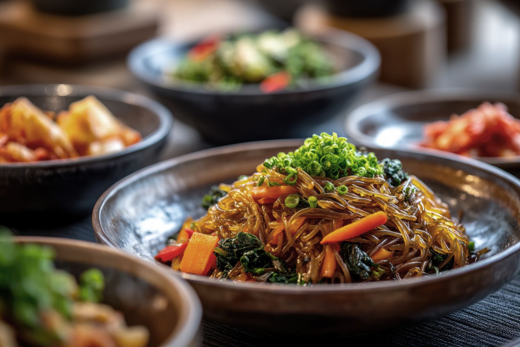 韩式杂拌粉丝 - 佐以缤纷小菜的地道风味餐食图片