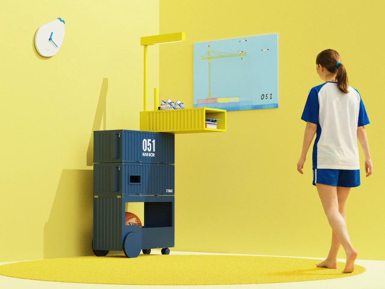 可以像港口集装箱一样堆叠和旋转的手推车---酷图编号2