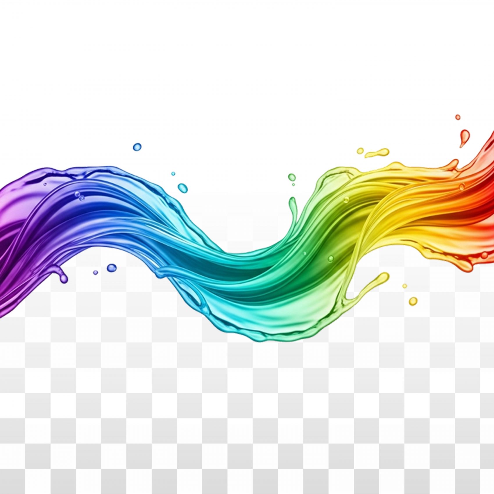 彩虹流体:流动的色彩狂想,液态光谱的视觉盛宴图片