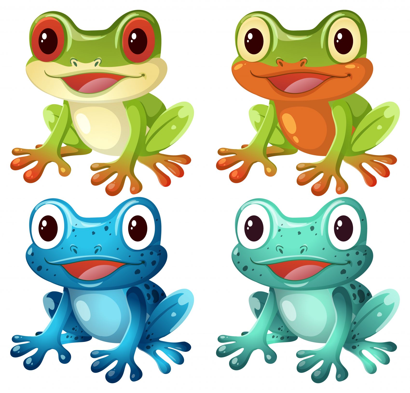 彩蛙萌团 卡通青蛙角色设计图片