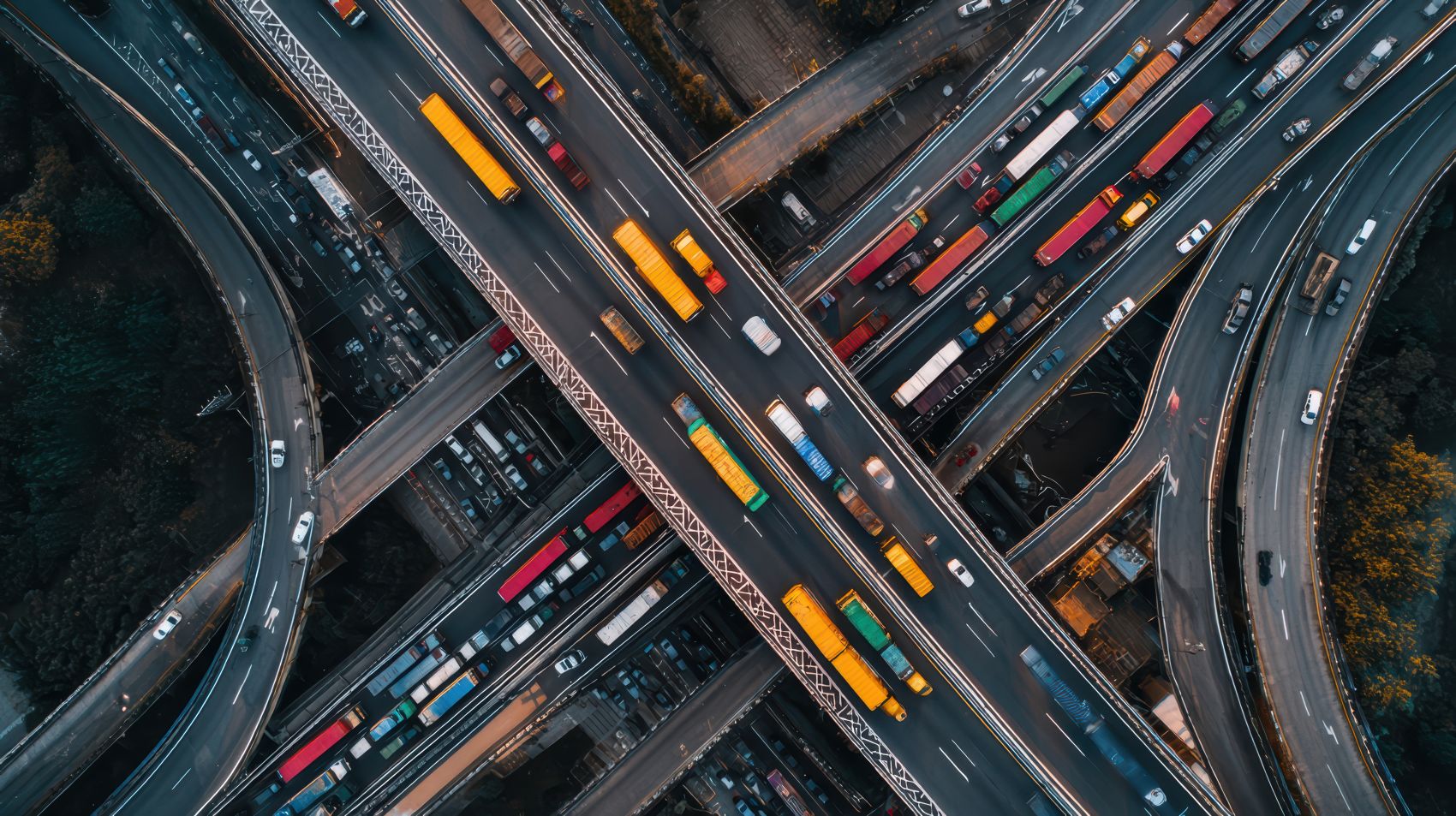 城市纵横脉络立交车流盛景图片图片