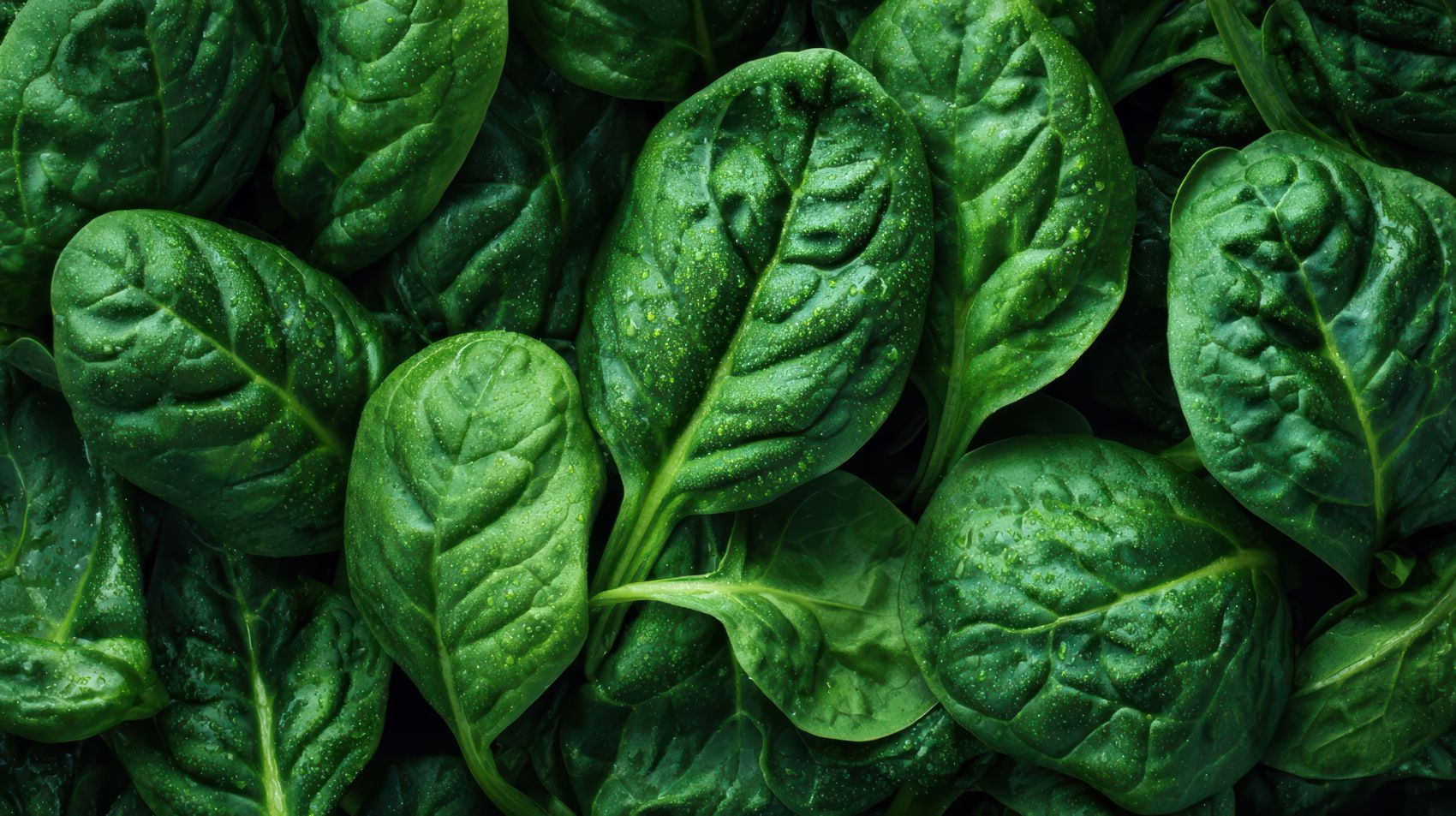 鲜润菠菜叶 生鲜食材肌理特写图片