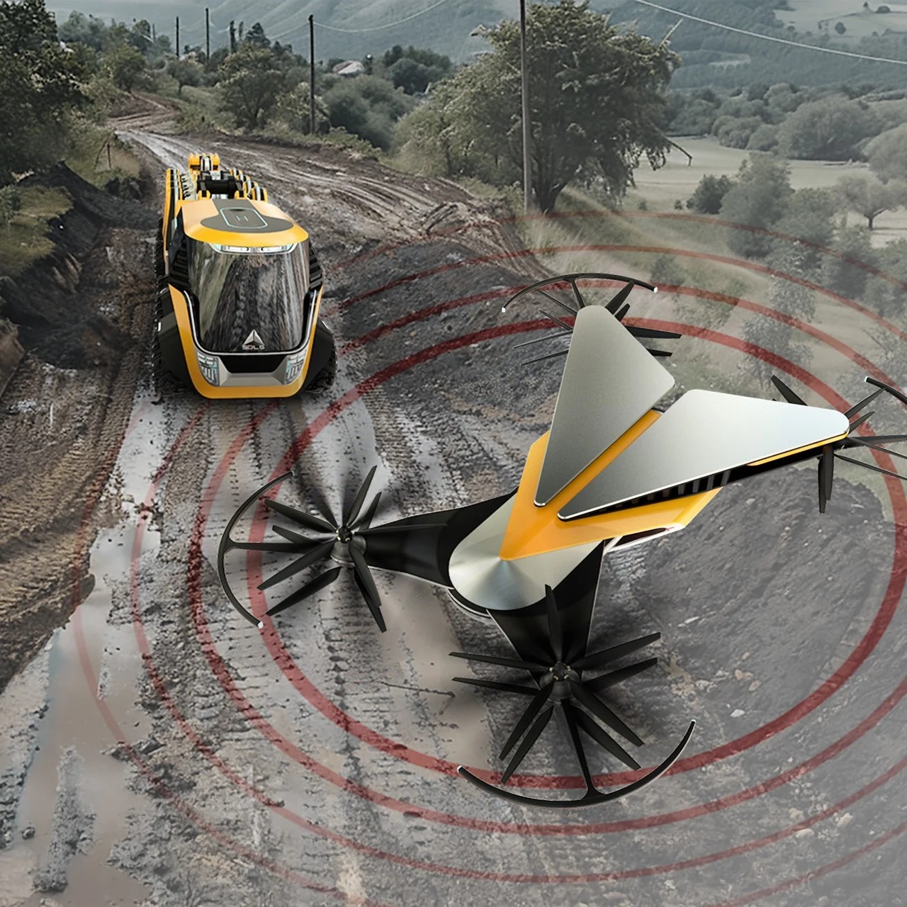 受变压器启发的变形机道路施工机器人车队---酷图编号2