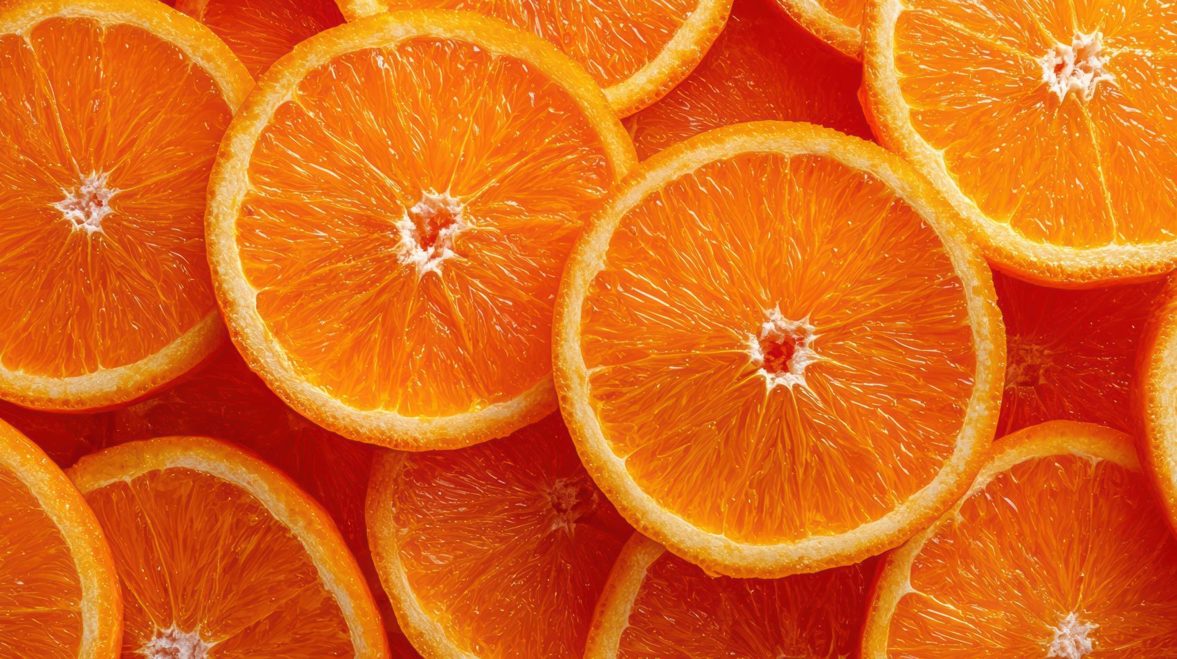 高清新鲜橙子切片纹理特写美食摄影素材图片