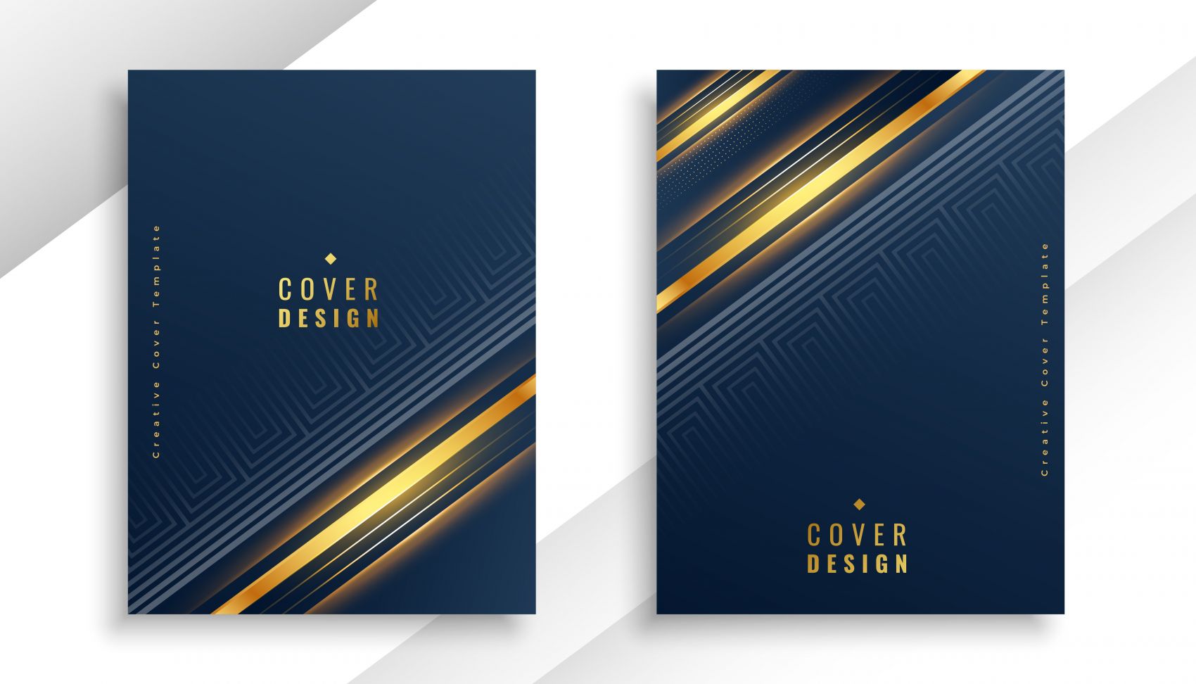 藏蓝底纹鎏金线条封面 奢华几何风展现高端商务质感图片